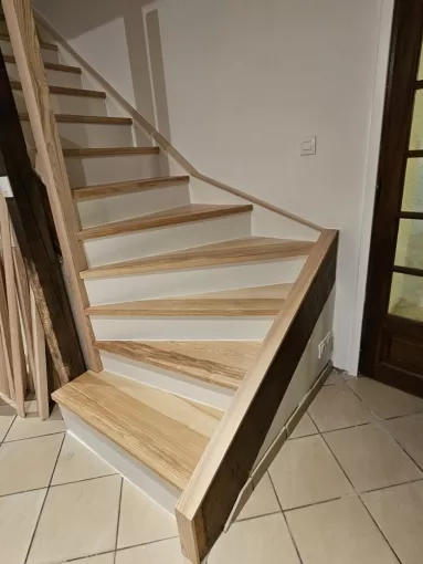 Renovation escalier en bois Wormhout