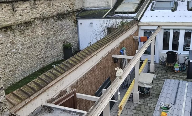 Avant construction de toiture 