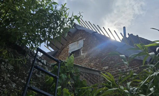 Pignon avant travaux 